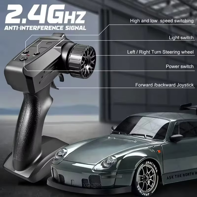 Дрифт кола с дистанционно Porsche – Акумулаторна с USB зареждане - Image 4