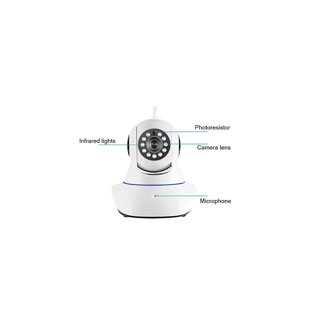IP камера WiFi за видеонаблюдение и управление от телефон, въртяща се 360, Двупосочен Интерком - Image 6