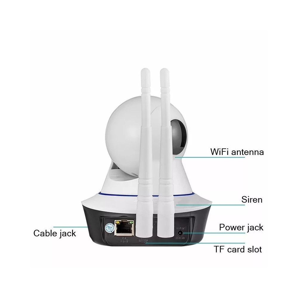 IP камера WiFi за видеонаблюдение и управление от телефон, въртяща се 360, Двупосочен Интерком - Image 4