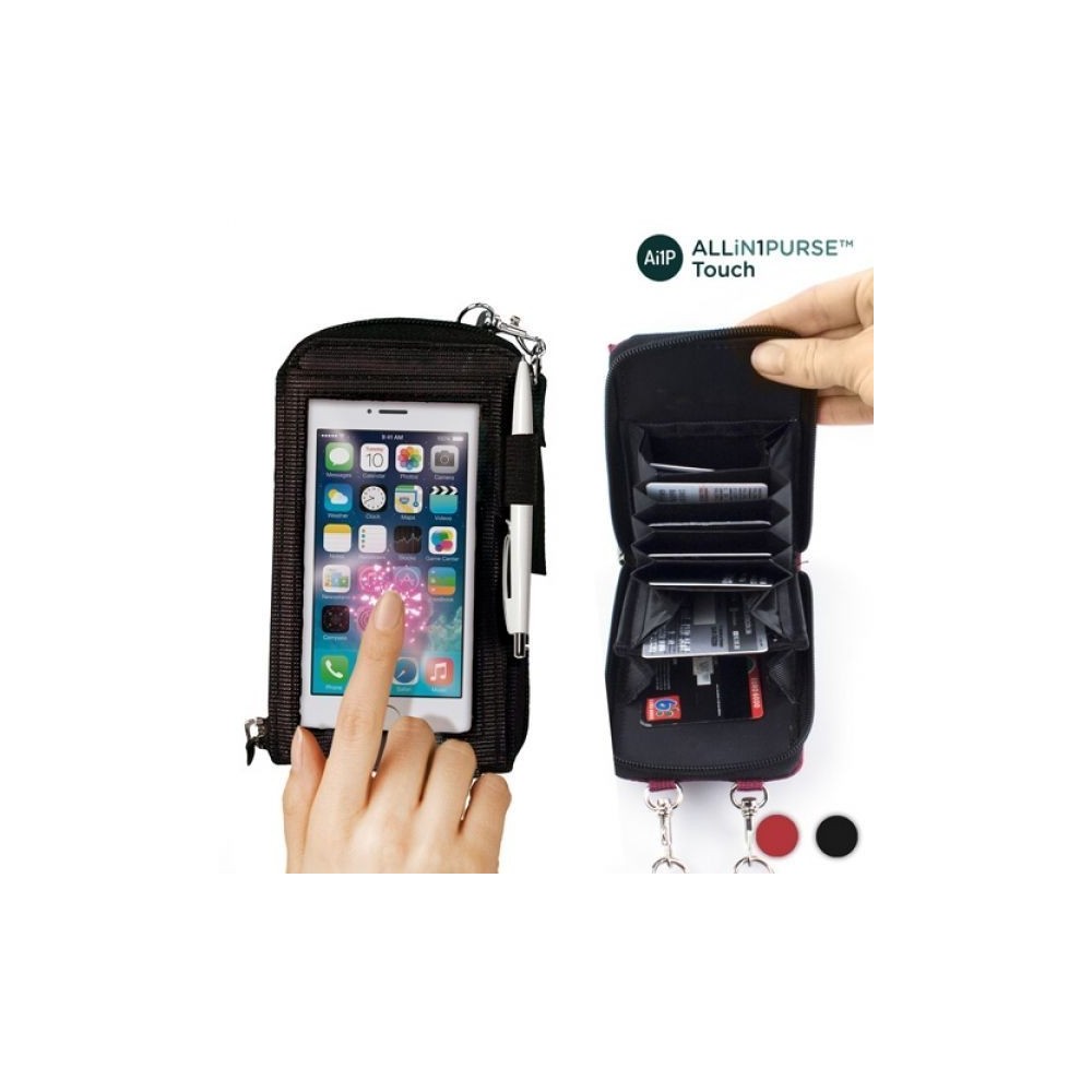 Чантичка органайзер за мобилен телефон , Touch Purse,Черна - Image 3