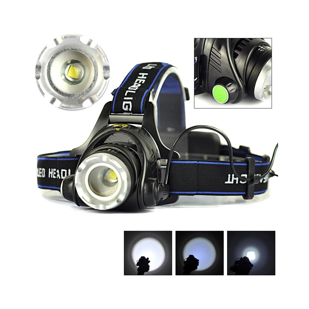 Фенер за глава челник с регулируем фокус Led Cree XM-L T6