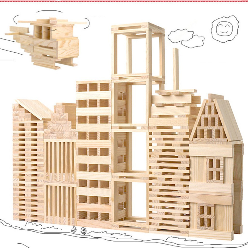Конструктор 300 чати дървени блокчета - Image 10