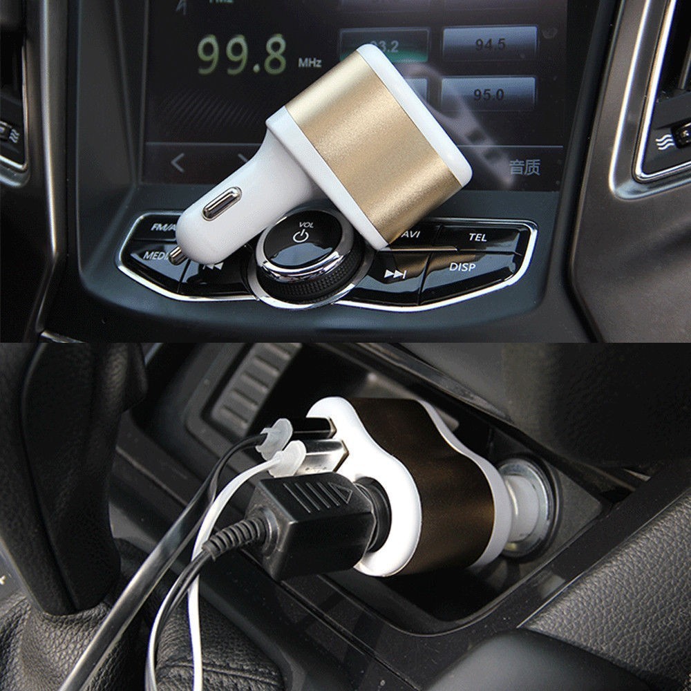 Двоен USB разклонител за кола с 1 гнездо за запалка - Image 3