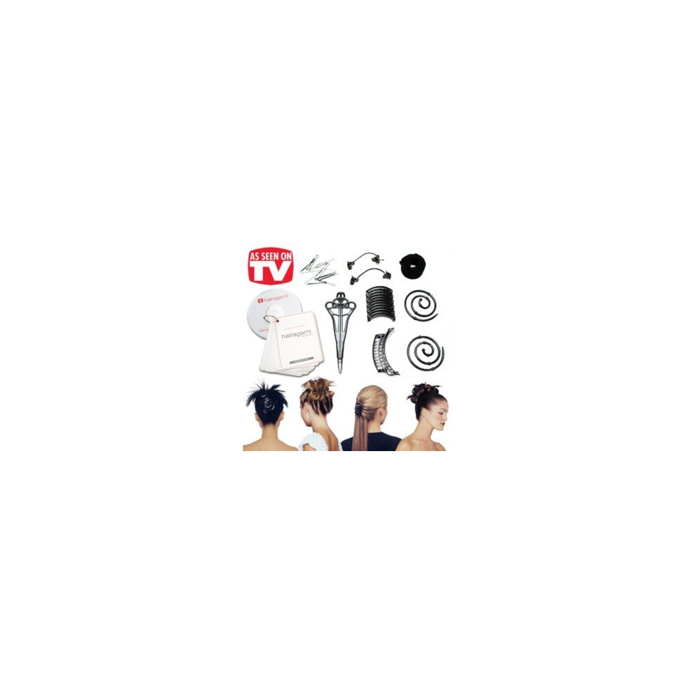 Комплект за професионални прически Hairagami Total Hair Makeover 12 Piece Kit