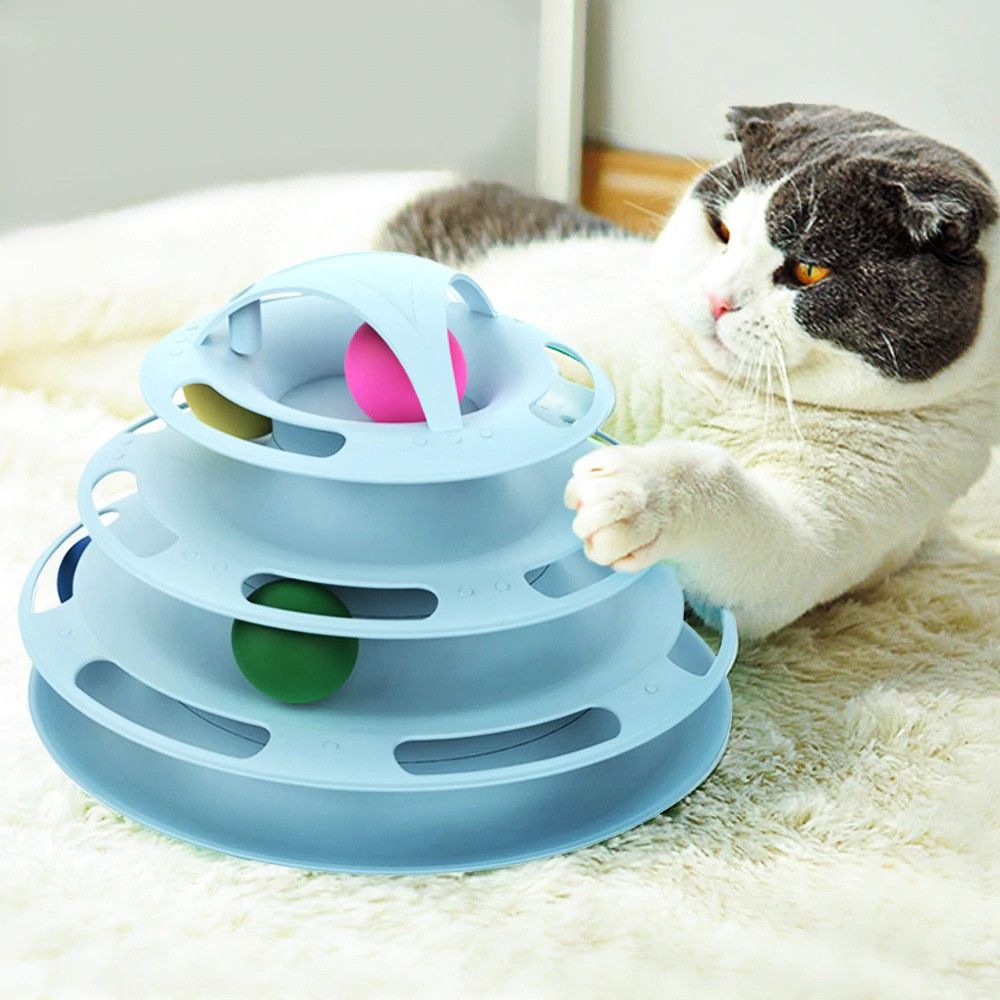 Играчка за котки пирамида с топки - Image 8
