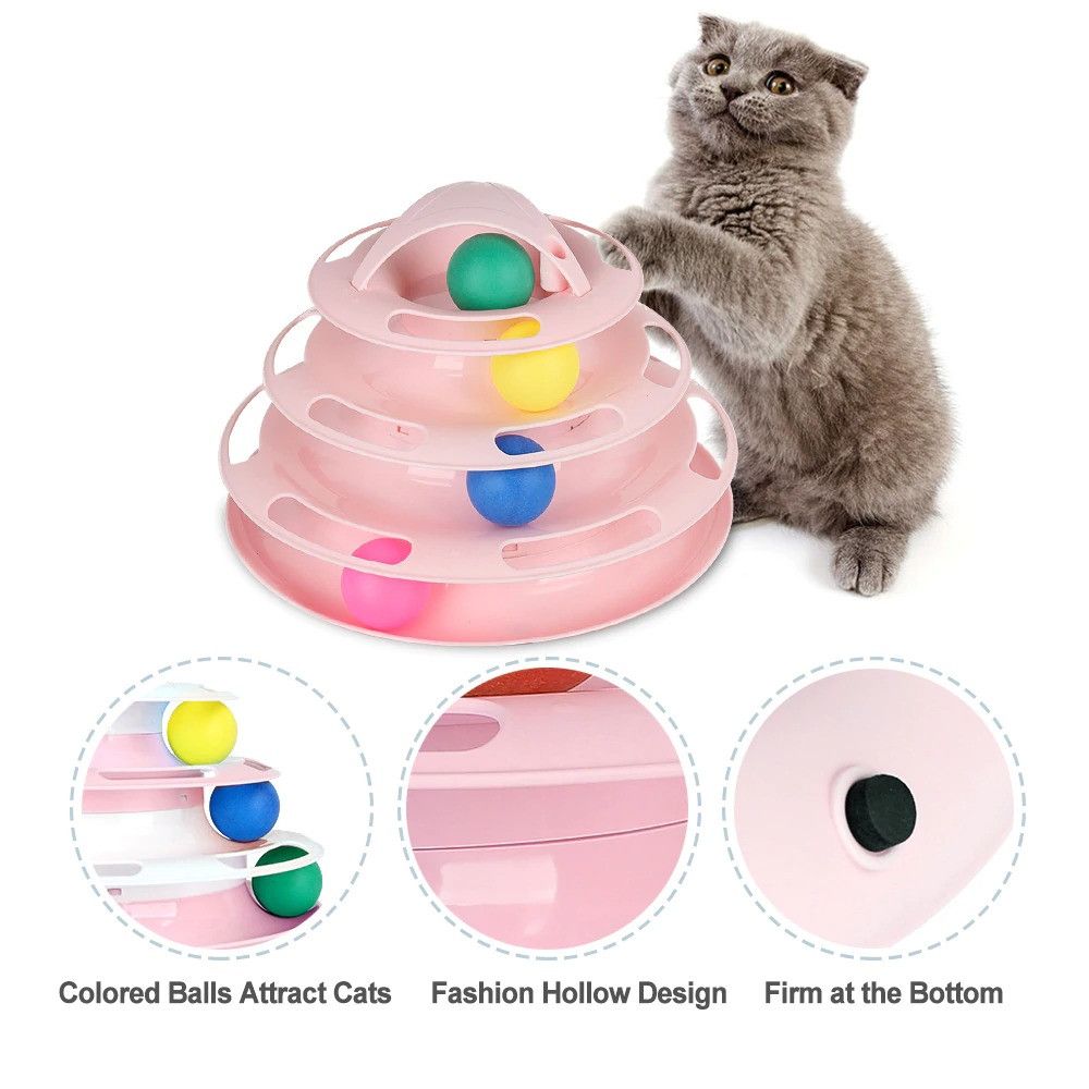 Играчка за котки пирамида с топки - Image 4