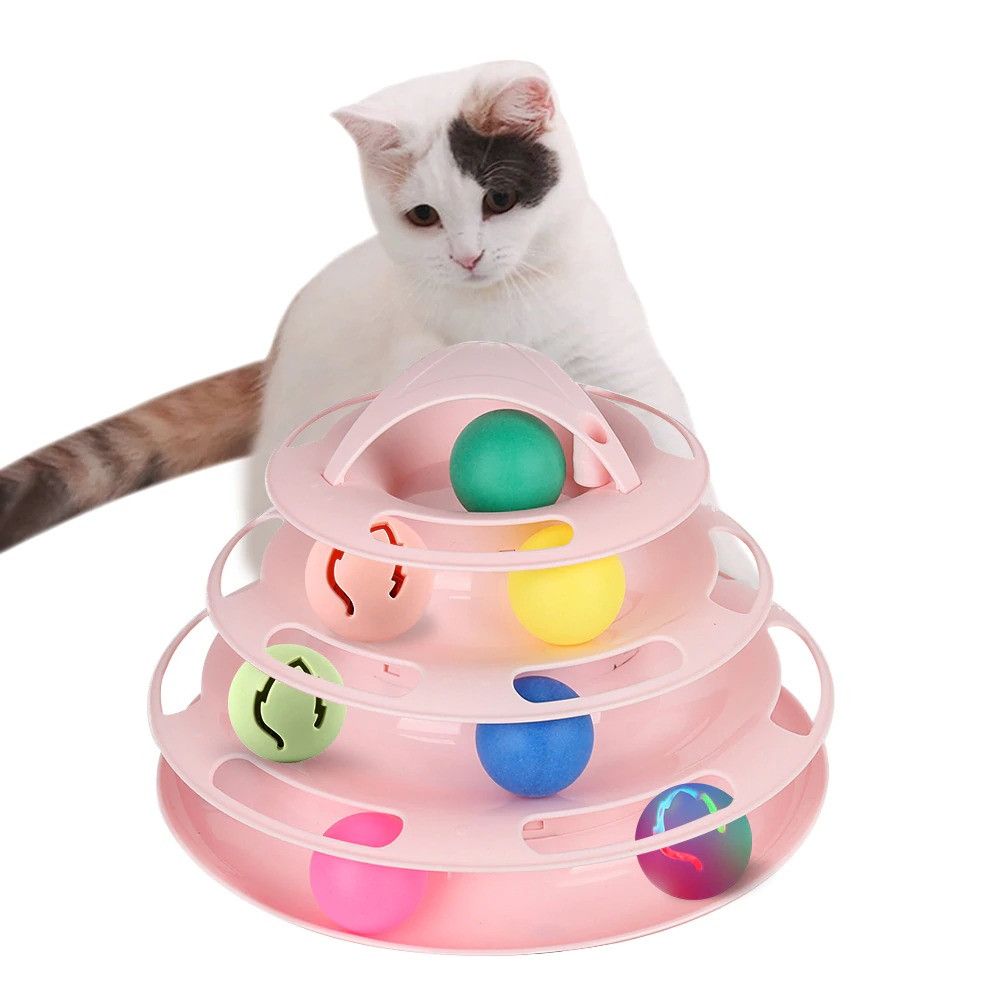 Играчка за котки пирамида с топки - Image 6