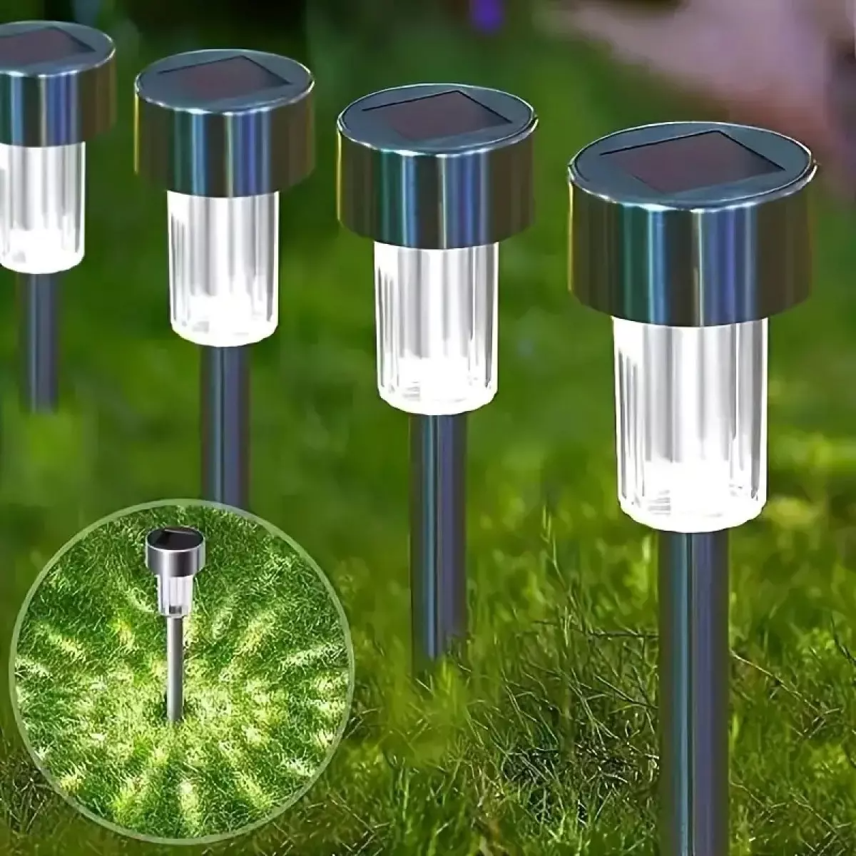 Комплект от 10 броя LED соларни лампи - Image 2