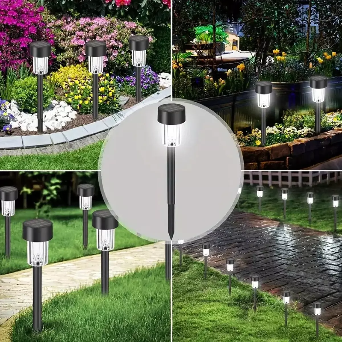 Комплект от 10 броя LED соларни лампи