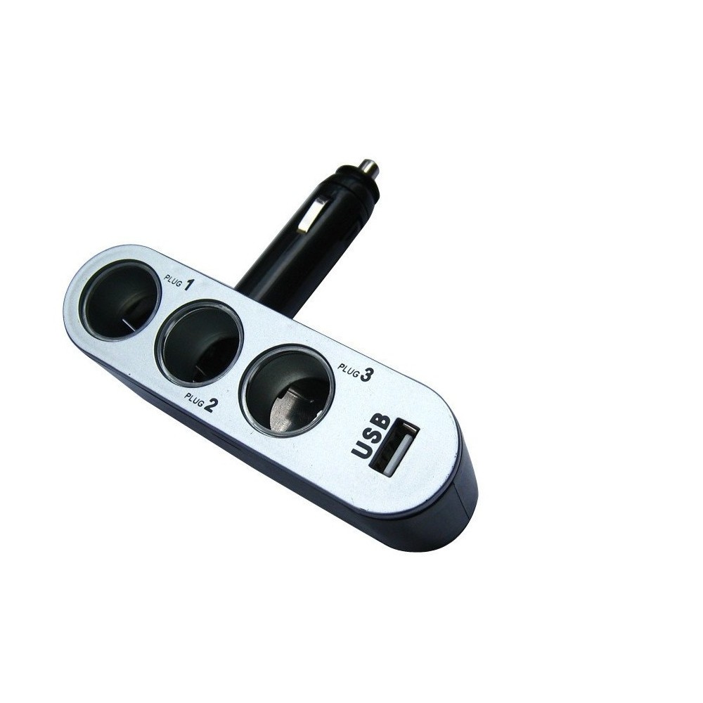 Разклонител за запалка с 3 гнезда и USB, 12V-24V, Твърдо рамо - Image 3