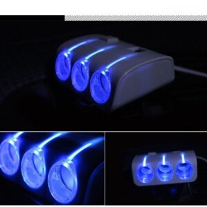 Разклонител за запалка в автомобил с 3 куплунга и 2 бр. USB