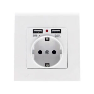 Единичен Контакт с 2 USB-A Порта