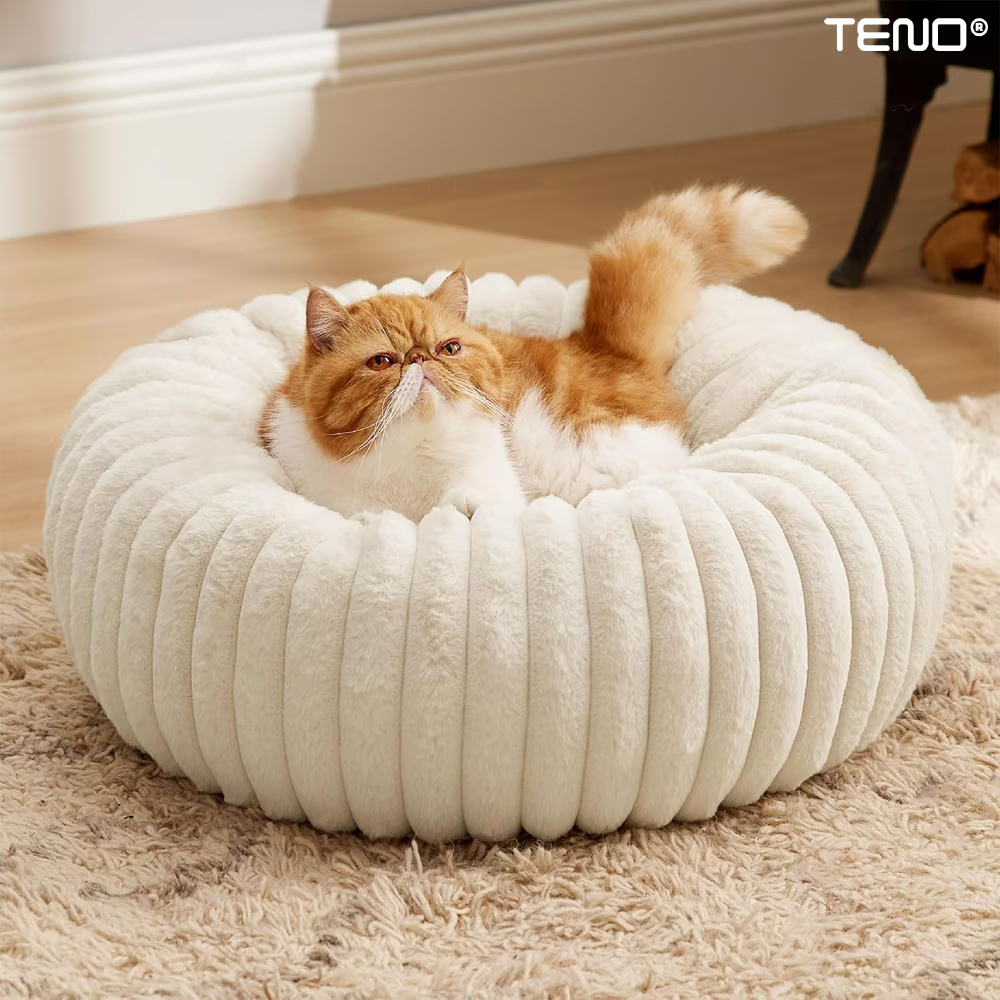 Легло за Кучета и Котки Бежов Цвят Меко и Комфортно - Image 2