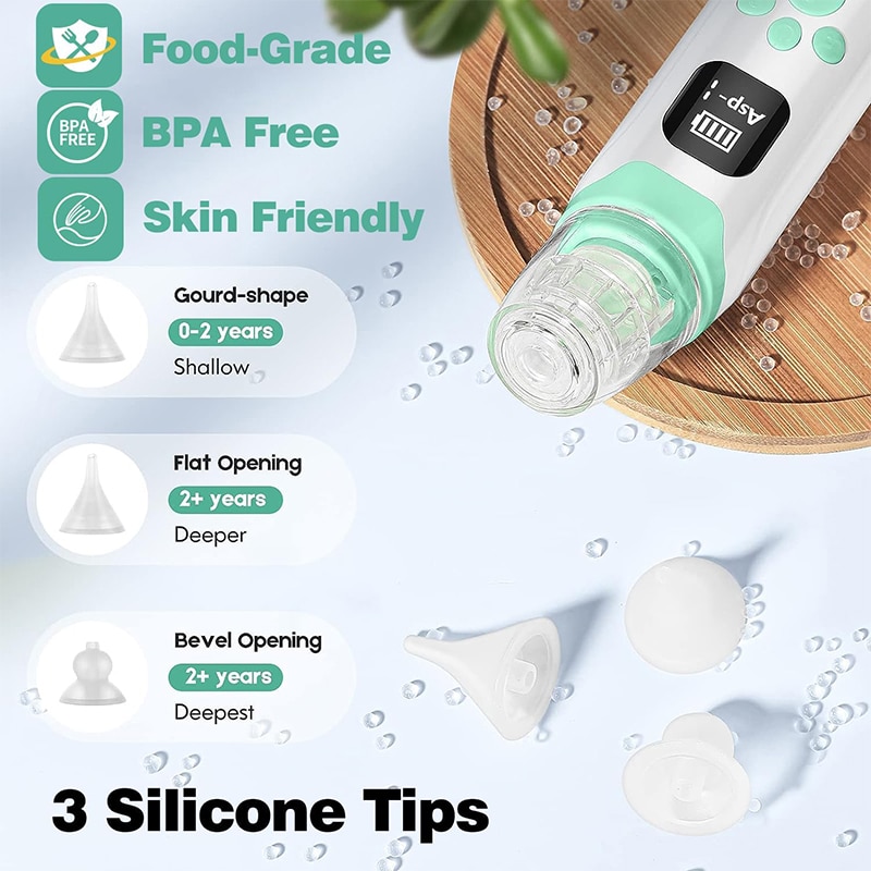 Назален Аспиратор за Новородено с Food-Grade (BPA Free) Накрайници - Image 3