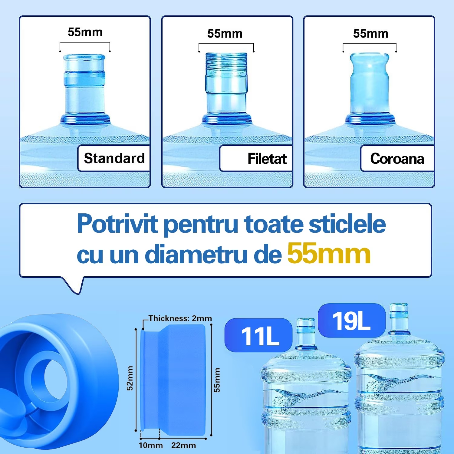 Силиконова Капачка за Галони за Вода – За Многократна Употреба, Без Течове - Image 4