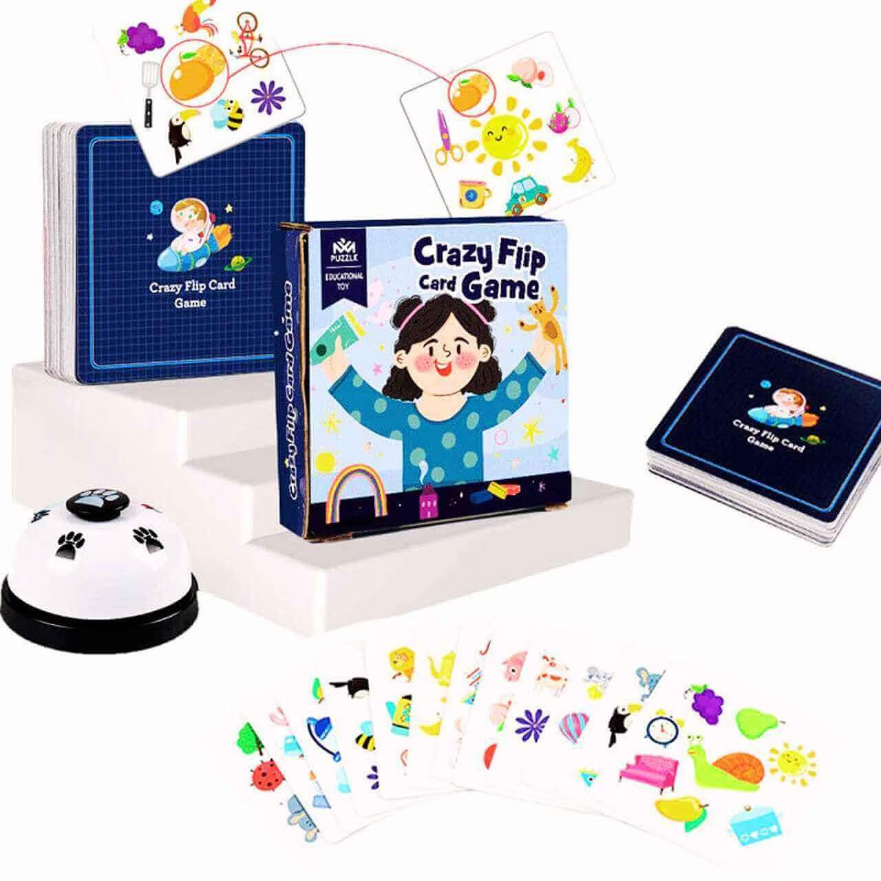 Crazy Flip Семейна Игра с Карти и Звънец за Бърза Реакция - Image 9