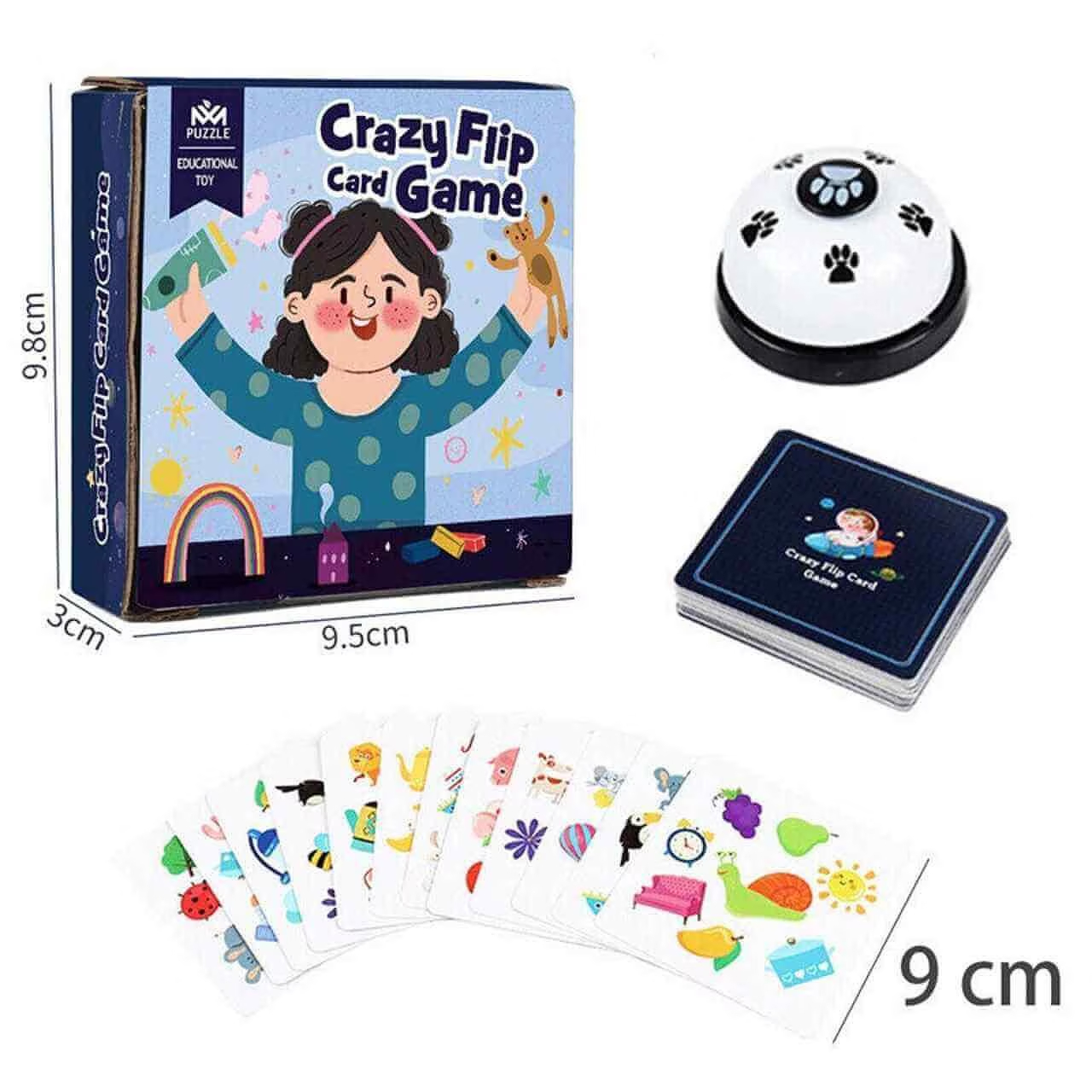 Crazy Flip Семейна Игра с Карти и Звънец за Бърза Реакция - Image 8