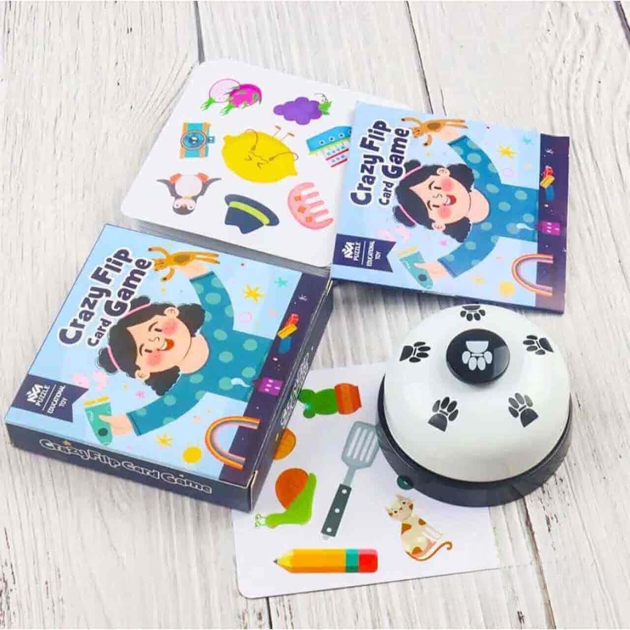 Crazy Flip Семейна Игра с Карти и Звънец за Бърза Реакция - Image 6