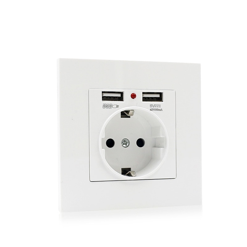 Единичен Контакт с 2 USB-A Порта - Image 3