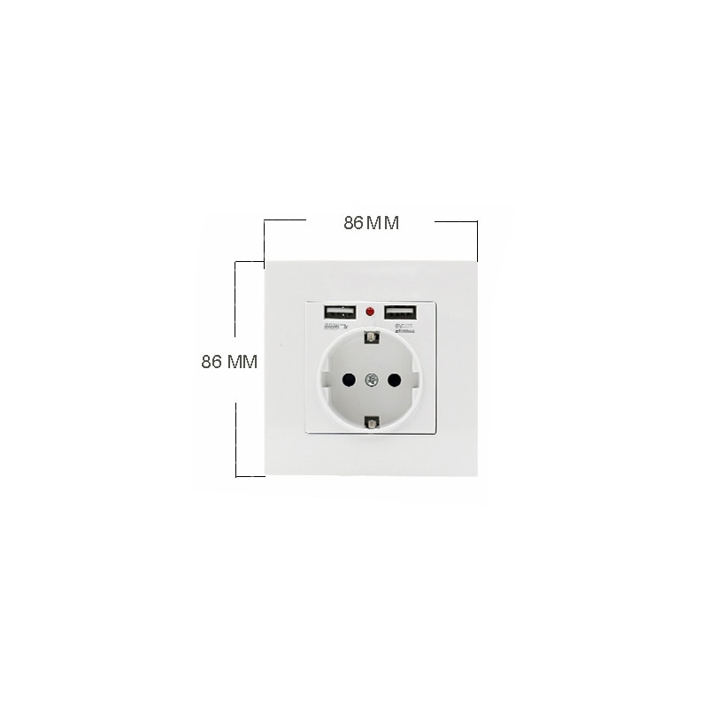 Единичен Контакт с 2 USB-A Порта - Image 4