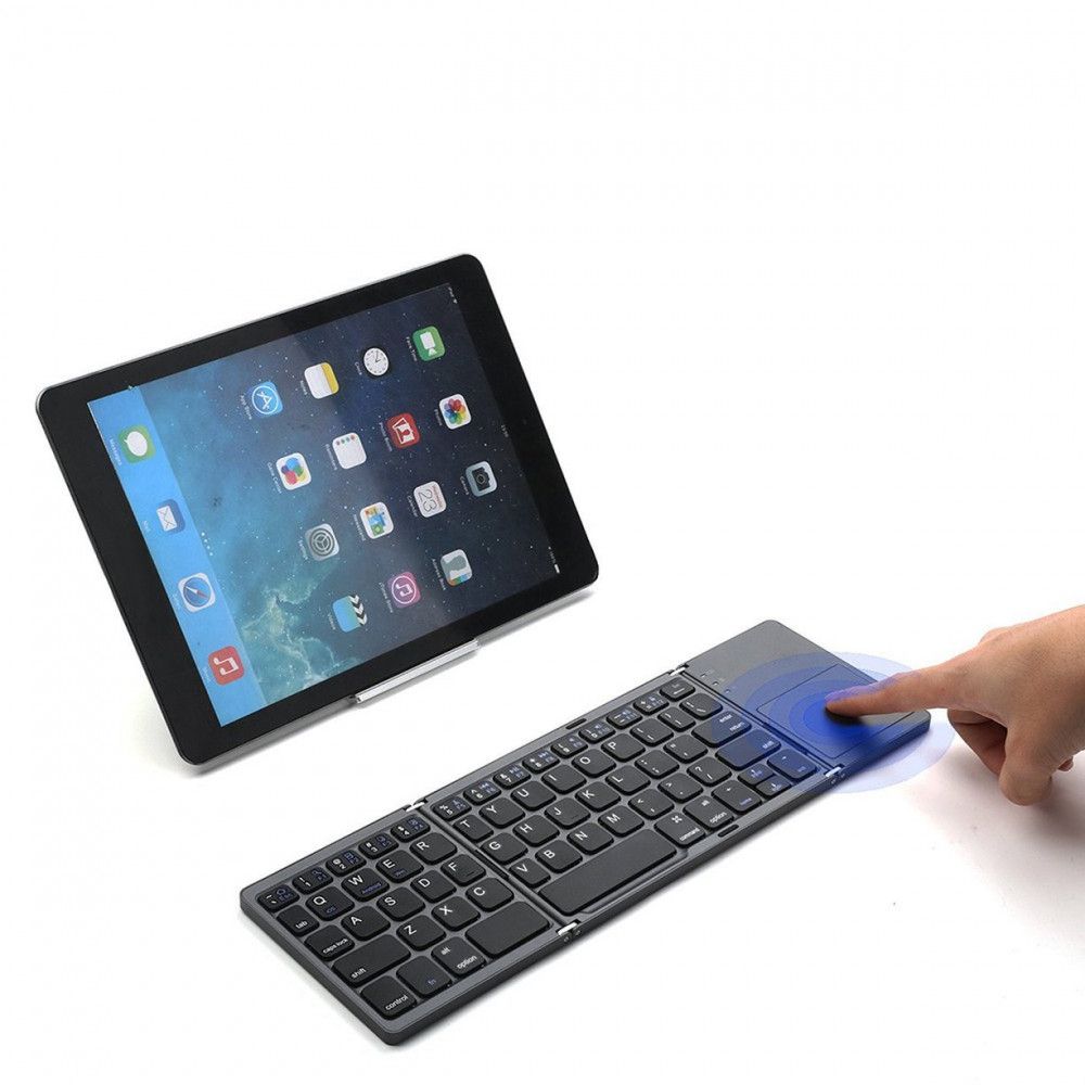 Безжична сгъваема клавиатура със сензорен панел за IOS Android Samsung Windows Ipad Tablet Notebook - Image 3