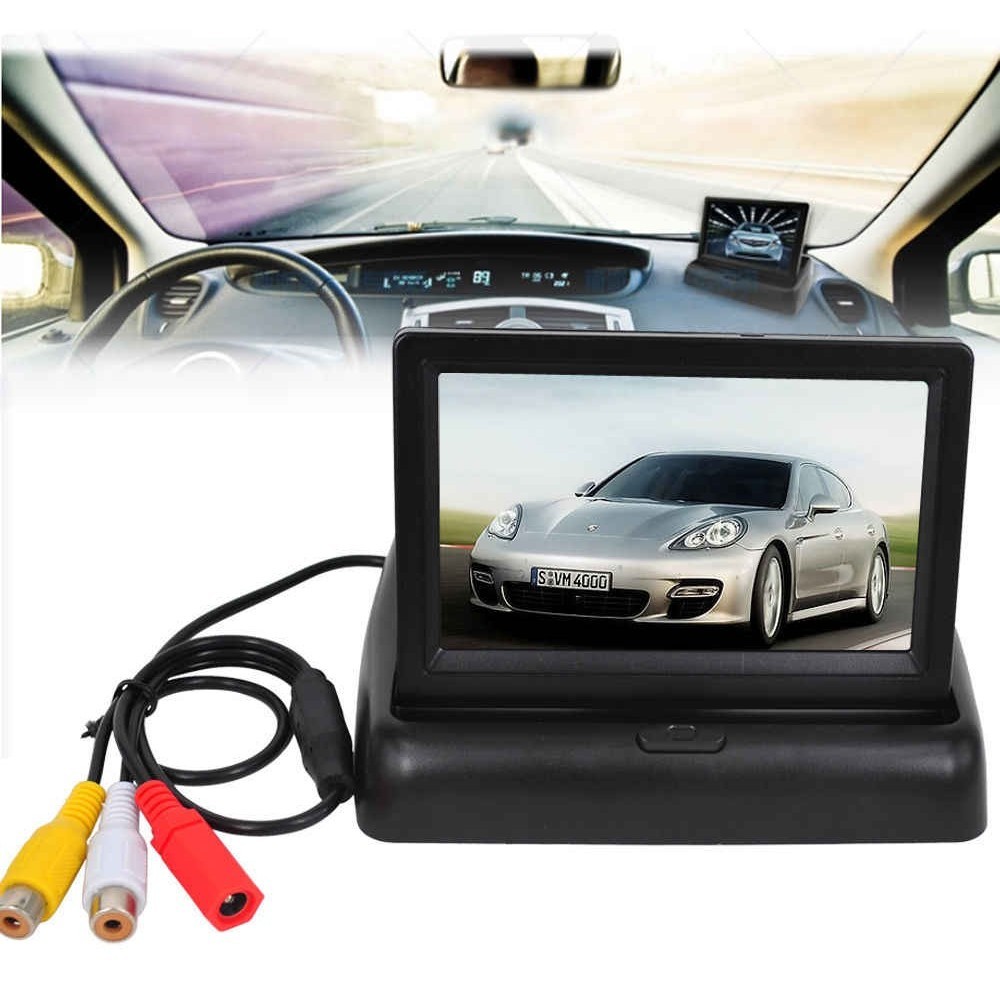 Сгъваем монитор за кола с 4.3 инча дисплей, лесен за монтиране и подходящ за всякакви превозни средства - Image 2