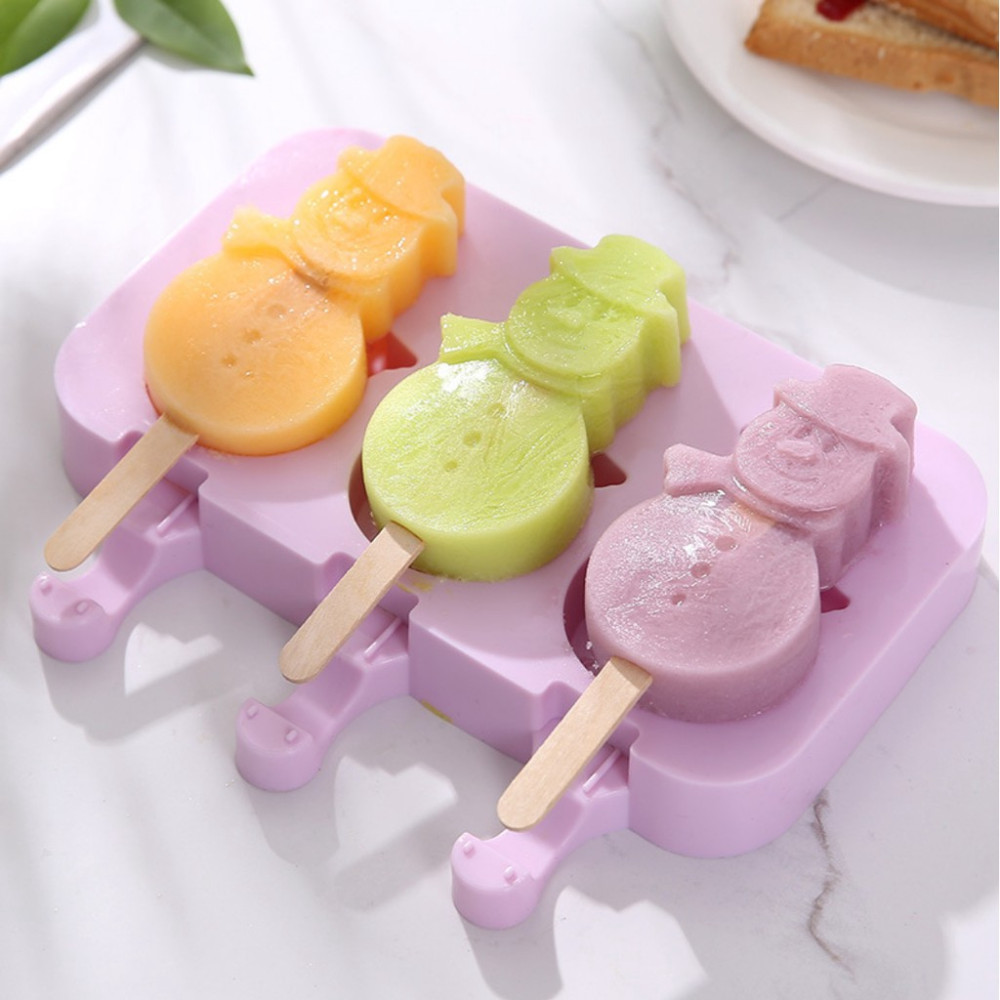 Силиконов молд за сладолед Снежен човек - Image 3