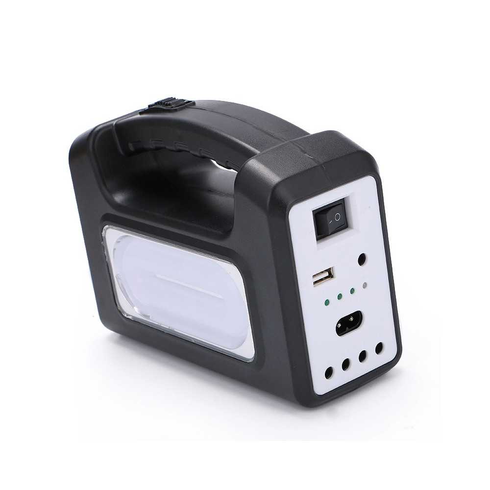 Мобилна соларна система GDLITE, 3 LED крушки, USB вход - Image 2