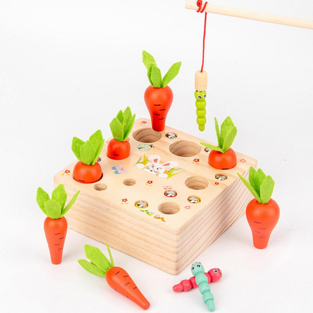 Дървена игра бране на моркови и магнитен риболов - Image 13