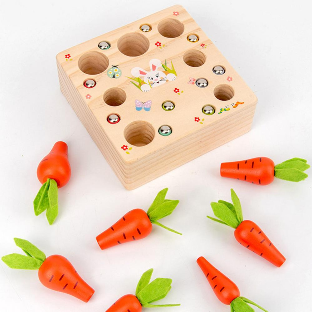 Дървена игра бране на моркови и магнитен риболов - Image 6
