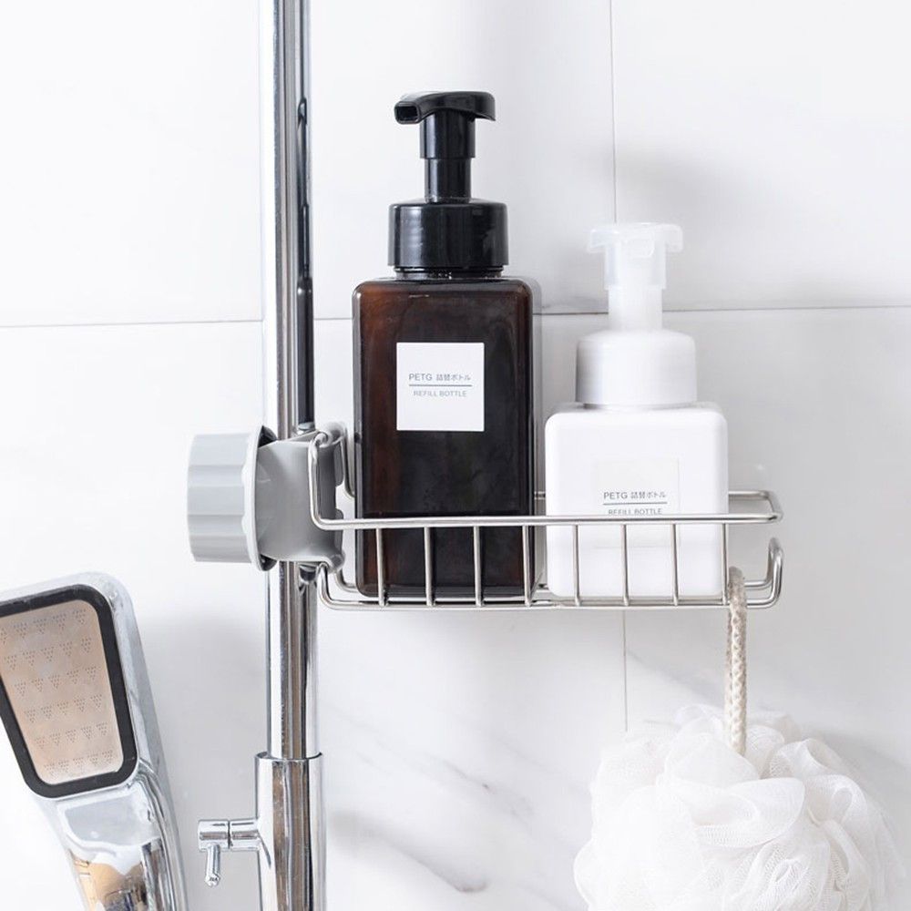 Метална поставка за гъба и сапун с монтаж за смесителната батерия на кухненска мивка или душ - Image 5