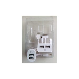 Универсално Мрежово Зарядно с 2 USB Порта 5V/2.1A и Micro USB Кабел