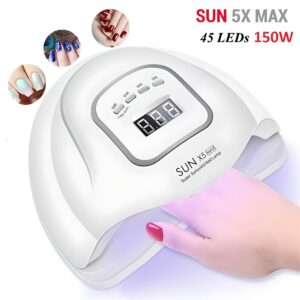 UV LED лед лампа за маникюр, лампа за гел лак SUN X5 MAX 150W