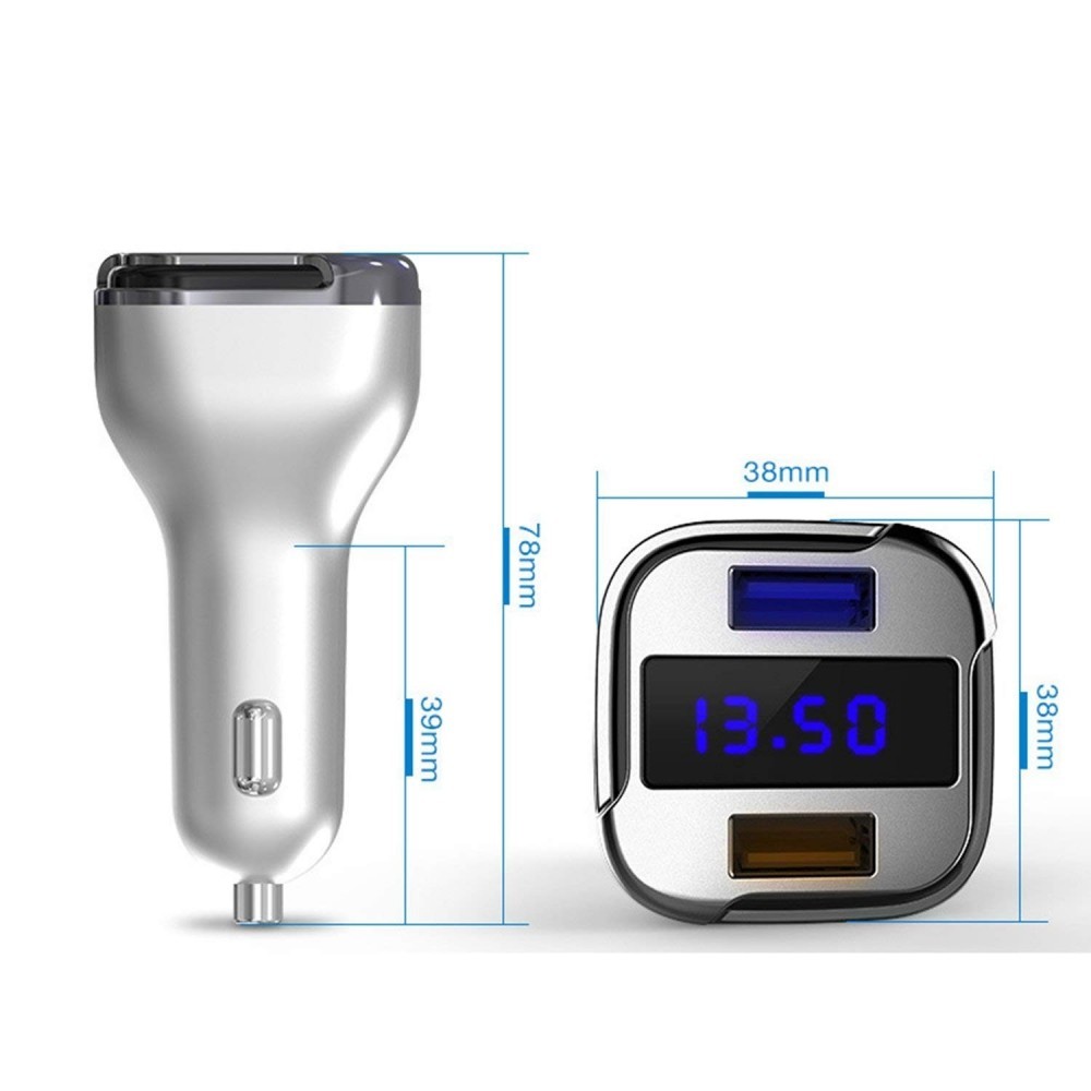Волтметър за кола с 2 USB, зарядно за мобилни устройства - Image 7